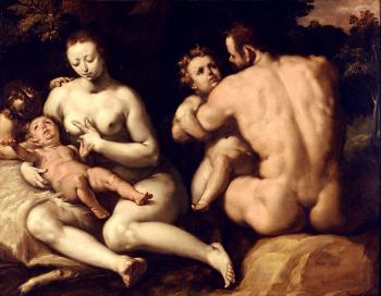 Cornelis Van Haarlem : The first family, Noah and his family